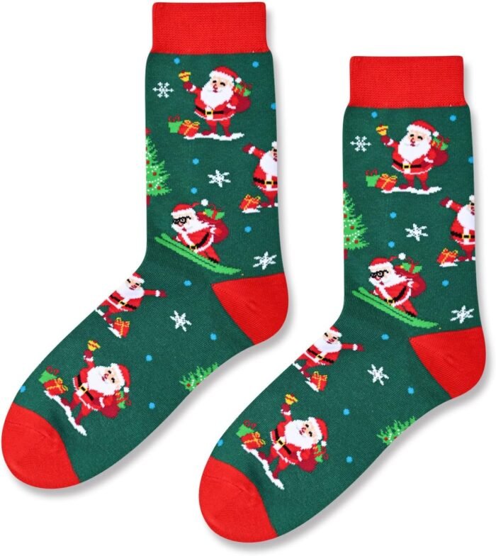 HAPPYPOP Christmas Gifts Stocking Socks For Men Women - Secret Santa Socks Xmas Stocking Stuffers For Mom Dad, Santa Socks For Christmas - Image 3