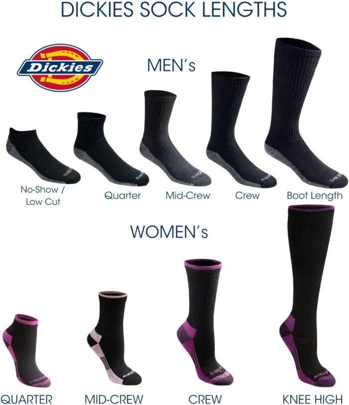 Dickies Men's Dri-Tech Essential Moisture Control Crew Socks, Available in M-XXL (6, 12 Pairs) - Image 5