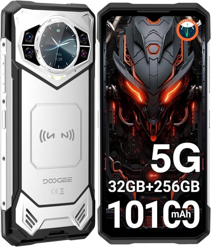 DOOGEE S200 Rugged Smartphone 5G, 10100mAh 33W, 32GB+256GB Android 14 Rugged Unlocked Cell Phone with 1.32" Rear Screen, 100MP+20MP Night Vision, 6.72" FHD+ 120Hz, 4K, NFC, 5G Dual SIM, ATT, Verizon - Image 2