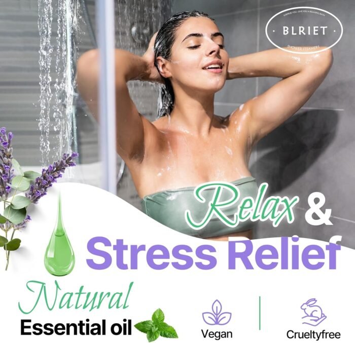 Shower Steamers Aromatherapy BLRIET 8 Pack Gifts for Women, Men, Mom, Teen Lavender Natural Essential Oil Home Spa Self Care Relaxation Stress Relief Shower Bombs Birthday Gifts Stocking Stuffers - Image 2