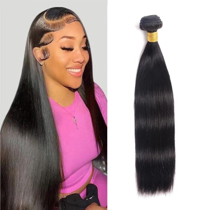 Straight Human Hair Bundles 1Bundle 18 Inch Single Bundle Brazilian Virgin Straight Hair Single Bundle Straight Bundles Human Hair Deals Hair Human Bundles For Woman (18 inch)