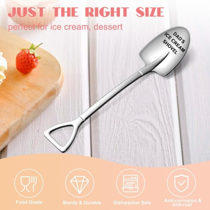 Mens Christmas Gifts for Dad, Stocking Stuffers for Men, Dad Funny Gifts Gag, Dad Birthday Gift from Daughter Son, Dads Ice Cream Shovel Father Gifts Cool Presents for Dad - Image 6