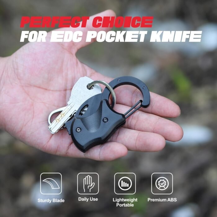 Christmas Stocking Stuffers Gifts for Men Dad Brother, Small Pocket Knife, Keychain, EDC Gadgets for Everyday Carry, Gifts Idea for Men, Unique Gifts for Camping Fishing Hiking, Dad Stocking Stuffers - Image 6