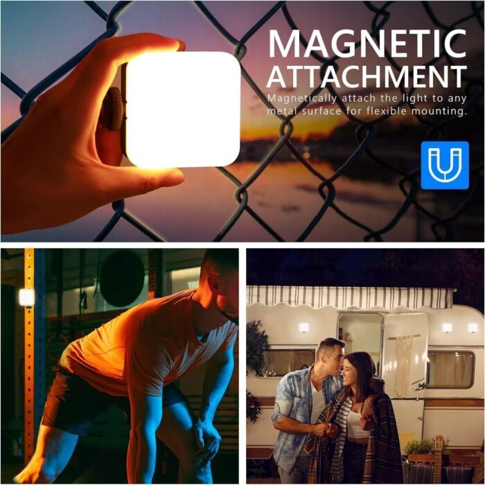 NEEWER Magnetic RGB Video Light, 360° Full Color RGB61 LED Camera Light with 3 Cold Shoe Mounts/CRI 97+/20 Scene Modes/2500K-8500K/2000mAh Rechargeable Portable Photography Selfie Lighting - Image 3
