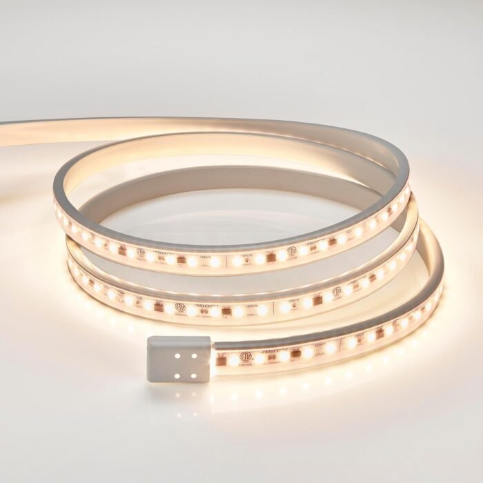 Maxxima 72 in. Hardwired LED Under Cabinet Strip Light, 2760 Lumens, 3000K Warm White, Kitchen and Living Room 120V White Cove Lighting, No Power Supply Needed - Image 2