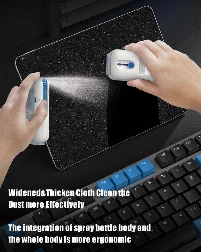 Keyboard Cleaner, 12-in-1 Phone Cleaning kit, Electronics Cleaning Brush Tool for Computer, PC Monitor,TV Camera Lens with 3ml Spray Cleaning Bottle Compact with Patent(Blue) - Image 4