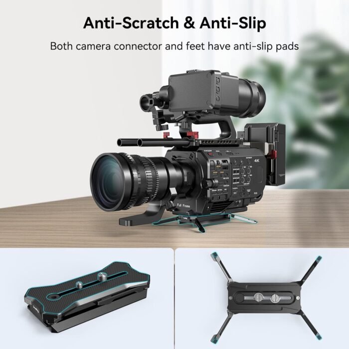 SMALLRIG Quick Release Plate for Manfrotto-Type, Max. Load 44.1lb (20kg), Foldable Quadruped Support for Camera Lenses Within 7.87inch (20cm), Anti-Twist and Non-Slip Design - 3912 - Image 5