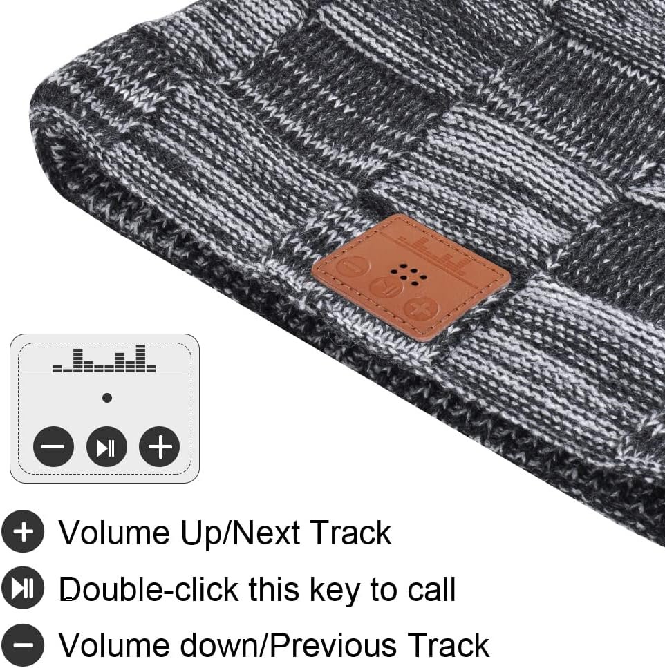 HANPURE Gifts for Men Bluetooth Beanie Hat - Christmas Stocking Stuffers for Men Birthday Gift for Dad Husband Gadgets Cap - Image 4