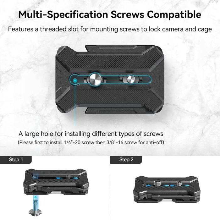 SMALLRIG Quick Release Plate for Arca-Type, Max. Load 44.1lb (20kg), Foldable Quadruped Support for Camera Lenses Within 5.9inch (15cm), Anti-Twist and Non-Slip Design - 3913 - Image 4