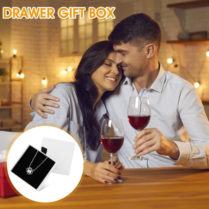 2Pcs Jewelry Gift Box Bracelet Gift Boxes Cardboard Jewelry Box Square Necklace Earring Bracelet Gift Box Kraft Organizer Storage Box for Jewellery (White) - Image 6