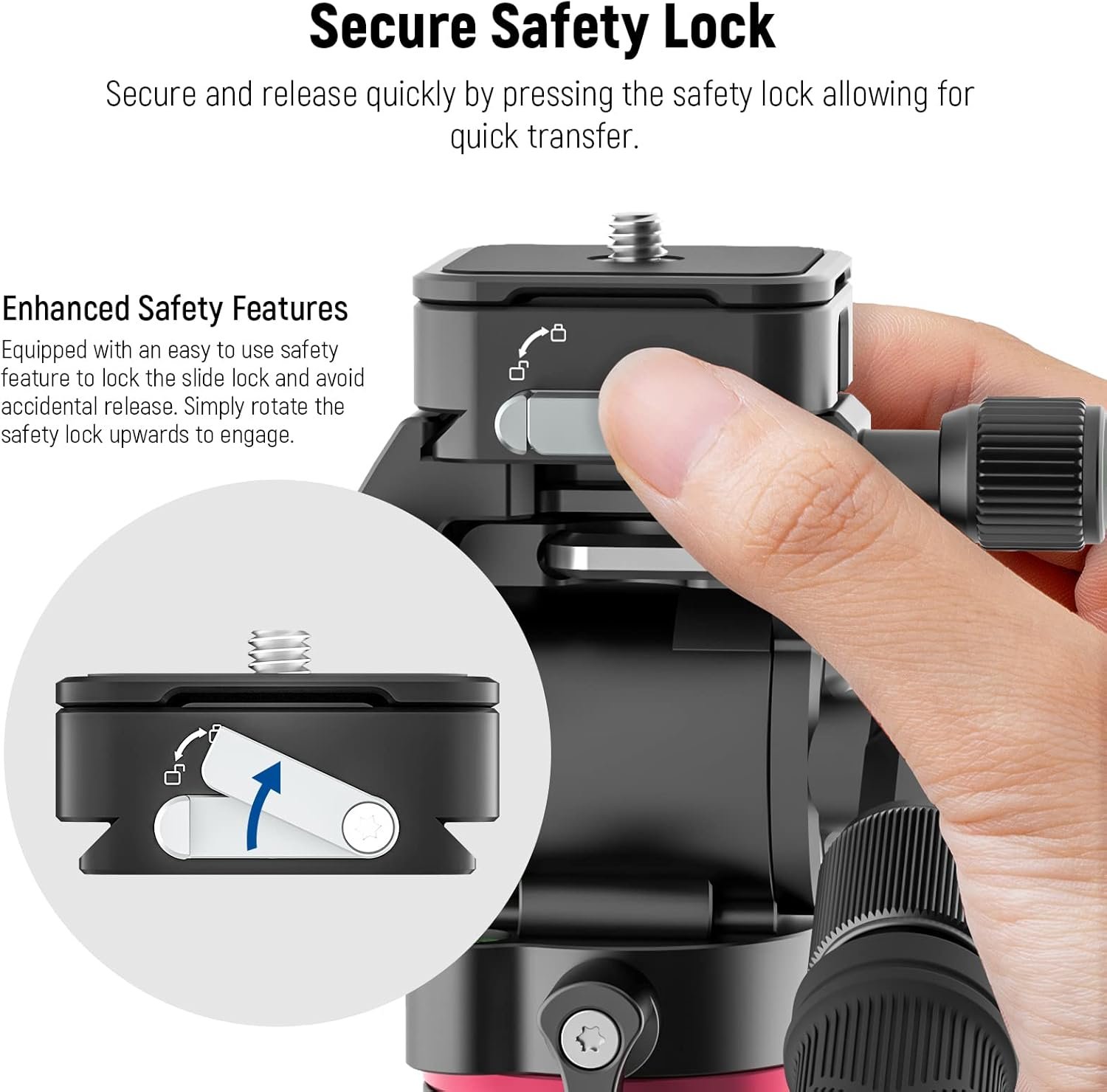 NEEWER Arca Type Quick Release Plate Kit, Four Side Slot Compatible with Arca Swiss Camera Mount Adapter with 1/4” 3/8" Threads for Gimbal Stabilizer Tripod Head Slider, Max Load 17.6lb/8kg, CA009 - Image 5