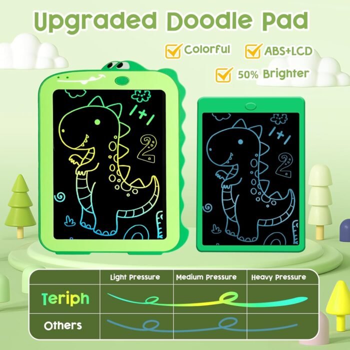 LCD Writing Tablet for Kids, Colorful Toddlers Toys Drawing Board, Educational Kid Toys, Doodle Pad Dinosaur Toys for 2 3 4 5 6 7 8 Year Old Boys Girls Birthday Party Christmas Gifts,8.5inch - Image 7