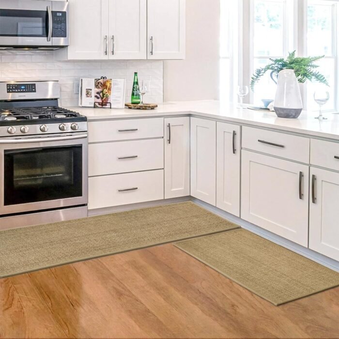Artoid Mode Washable Non Slip Kitchen Rugs and Mats Set of 2, Rubber Backing Absorbent Kitchen Mats for Floor Front of Sink - 17x29 and 17x47 Inch - Image 7