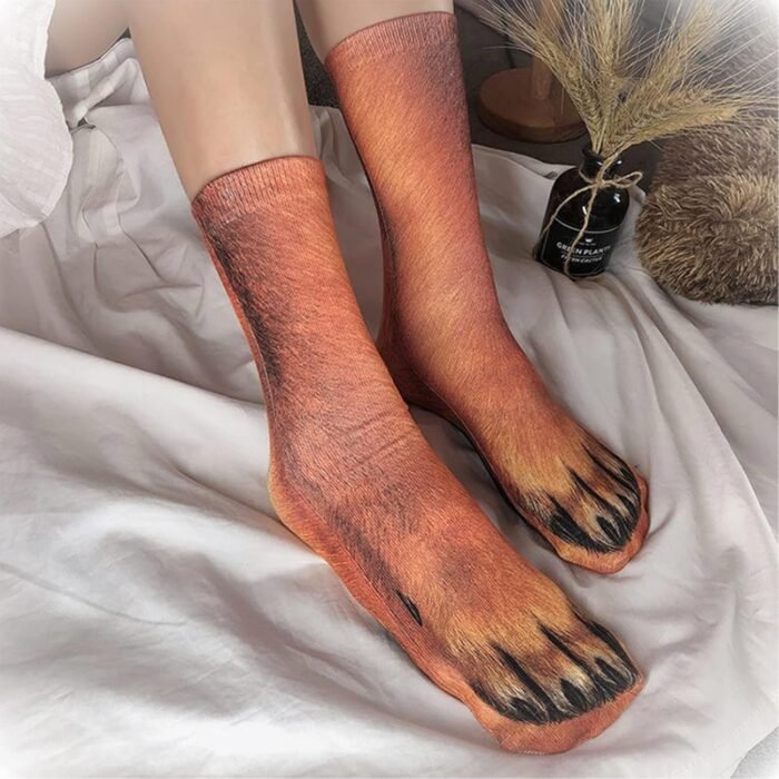 FilmHOO White Elephant Gifts for Adults Funny Animal Paw Socks Gag Gifts Christmas Stocking Stuffers for Men Women Him Teens - Image 6