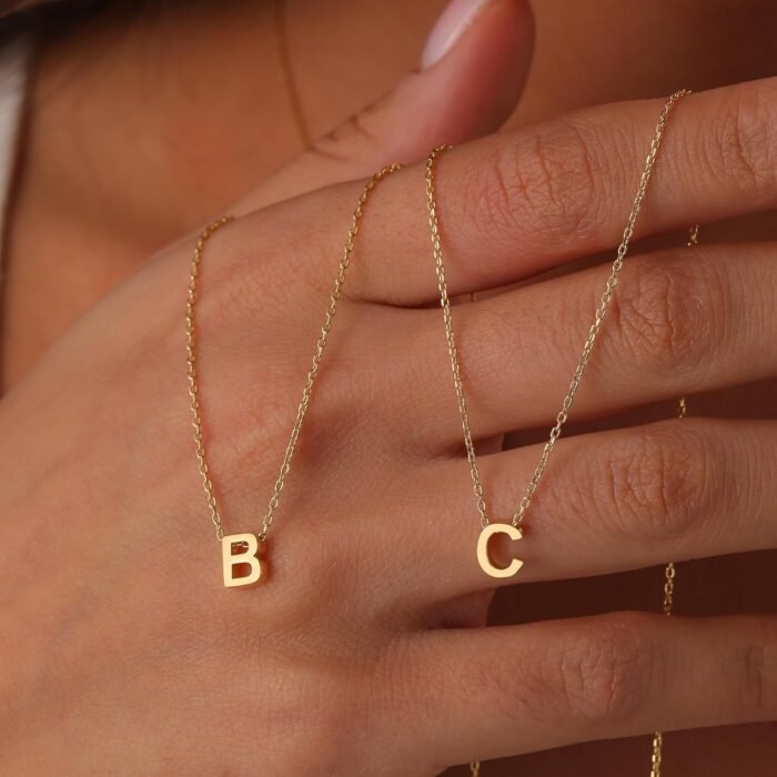 Initial Necklace for Women - Dainty 18K Gold Plated Initial Necklace Tiny A-Z Pendant Choker Necklace Trendy Cute Initial Letter Necklace Gold Jewelry Necklace for Women - Image 5