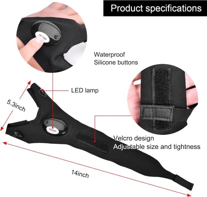 Stocking Stuffers for Men Adults Gifts for Men Dad Birthday Gadgets Gifts from Daughter Wife Christmas Gifts for Him Boyfriend Husband LED Flashlight Gloves Fishing Camping Repairing Tools - Image 3
