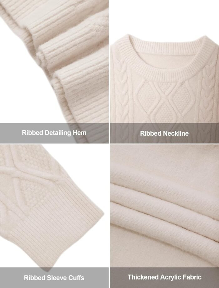 Aelfric Eden Oversized Sweater 90s Vintage Knitted Sweater Long Sleeve Sweater Women Woven Crewneck Pullover - Image 4