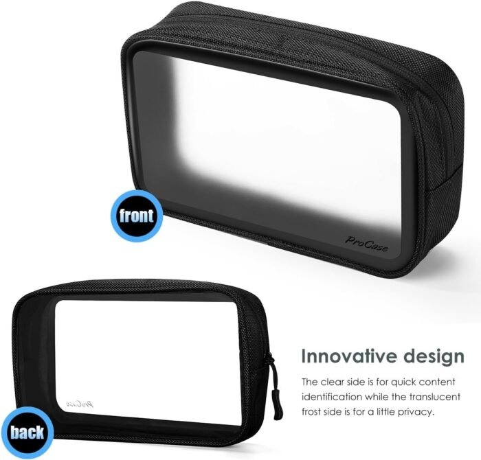ProCase Gadgets Bag Pouch Electronics Accessories Organizer Travel Gear Storage Case Bag for Hard Drive Mouse USB Cables Power Bank Charger Power Adapter Cord Plug - Image 4