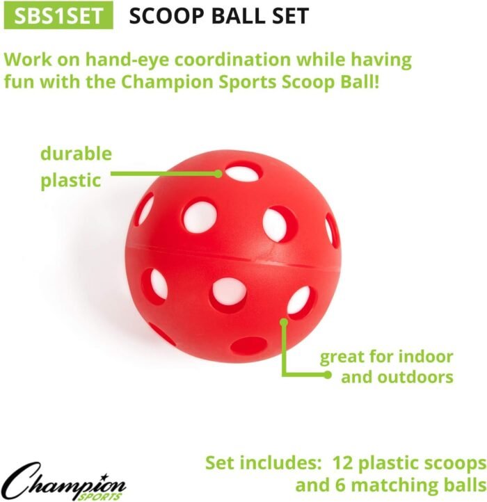 Champion Sports Scoop Ball Game: Classic Kids Outdoor Party Gear for Lawn, Camping & Beach - Image 3