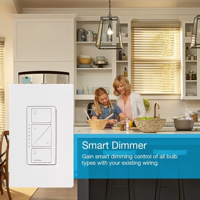 Lutron Caseta Smart Lighting Original Dimmer Switch, for Light Bulbs, Works w/ Alexa, Apple Homekit, Google Home (Hub Required), No Neutral Required, 150W 3-Way, PD-6WCL-WH-12, White, 12 Pack - Image 11