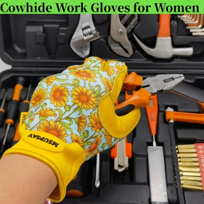 Thorn Proof&Puncture Resistant Gardening Gloves with Grip,Garden Gloves for Women, Leather Work Gloves,Gifts - Image 4