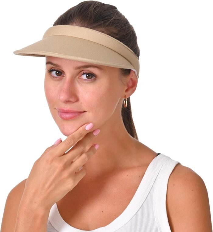2 Pack Sun Visor Hats Women Men Clip On Wide Brim Visors Hat Outdoor Sports Golf Beach Travel Tennis Caps - Image 5