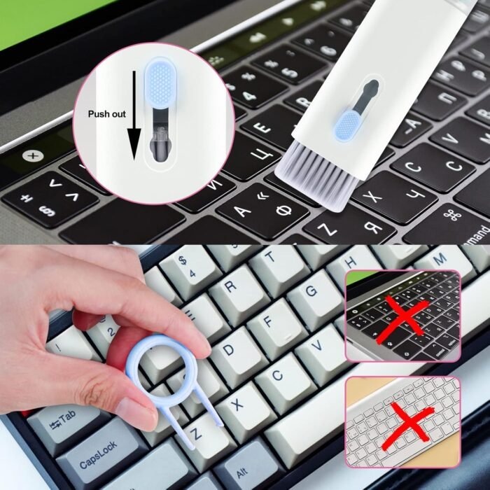 7-in-1 Electronic Cleaner Kit,Keyboard Cleaner,Laptop Cleaner Kit for Monitor, Cell Phone, Headset, Lego, Laptop Camera Lens(Blue) - Image 3