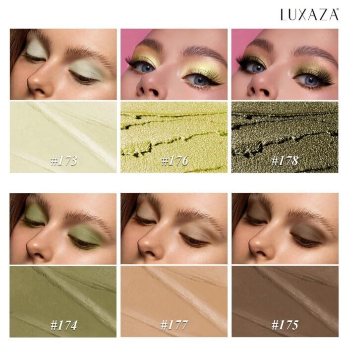 Neutral Eyeshadow Stick Makeup Set, Metallic Shimmer Matte Cream Eye Shadow Eyeliner Brightener Pencil Crayon - Classic 6PCS A007 - Image 2