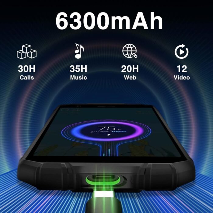 DOOGEE S41 MAX Rugged Smartphones, 16GB + 256GB/1TB Unlock Mobile Phones, Android 13 Rugged Phone, 6300mAh Battery, 5.5" HD+ Rugged Mobile Cell Phone, IP68/69K/Dual 4G SIM/Face ID/OTG/NFC/GPS, Green - Image 6