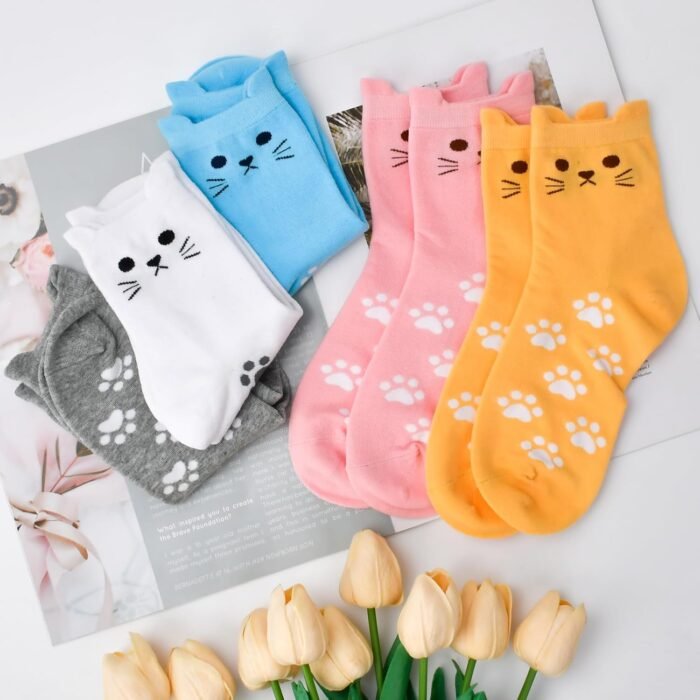 Stocking Stuffers for Women Adults, Christmas Gifts for Women Her Grils Girlfriend Teen Girls Funny Gifts Cat Socks - Image 2