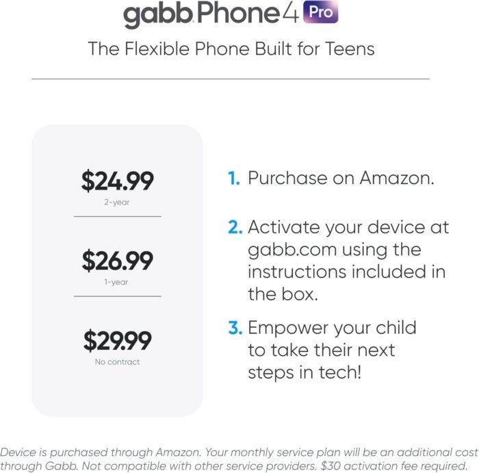 Gabb Phone 4 Pro: Phone for Kids & Teens - GPS Tracker for Kids, No Social Media, No Internet Browsers, Parental Controls, Talk & Text, Safe Messaging App for Kids, Safe Video Calls, 30 Activation Fee - Image 3