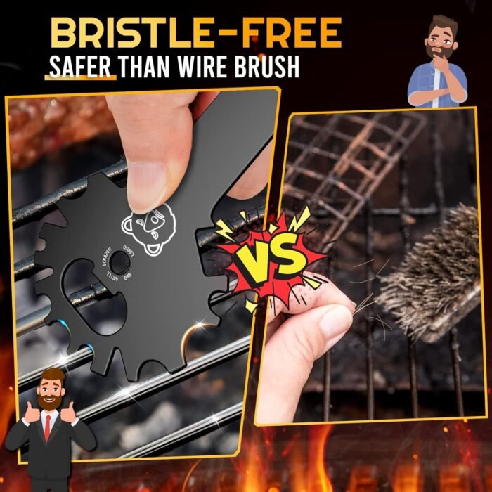 Grilling Gifts for Men Stocking Stuffers BBQ Grill Scraper: Women Gifts for Christmas Grill Accessories Cleaner Scraper Cool Stuff Gadgets for Teens Adults Husband Dad Birthday Gifts Kitchen Gadgets - Image 3