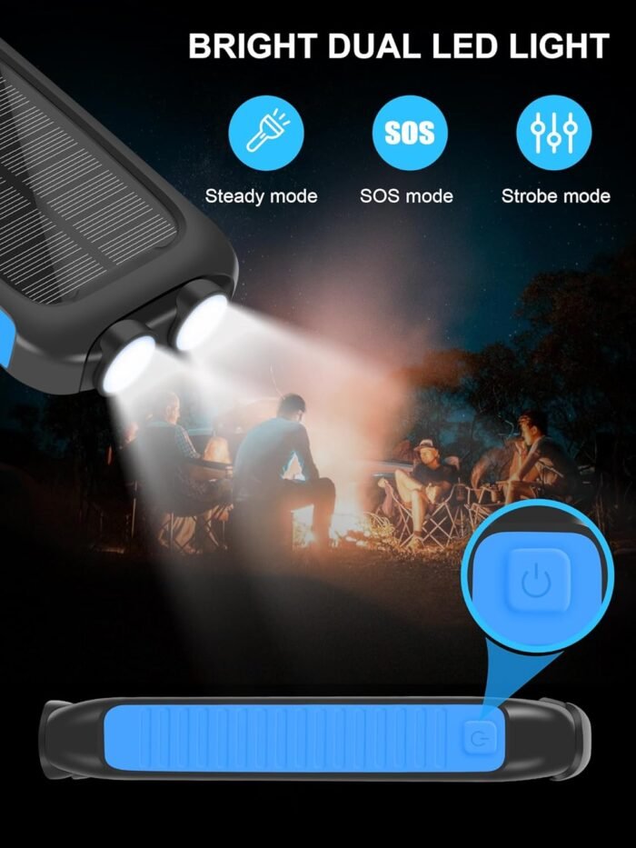 𝟮𝟬𝟮4 𝙐𝙥𝙜𝙧𝙖𝙙𝙚 Solar Power Bank -38800mAh Waterproof Portable Solar Phone Charger with LED Flashlight/Fast Charge USB C External Backup Battery Pack for All Cell Phones & Electronic Devices - Image 3