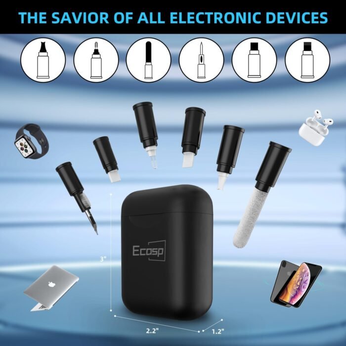 Cleaner Kit for AirPod, Multi-Tool iPhone Cleaning Kit, Cell Phone Cleaning Repair & Recovery iPhone and iPad (Type C) Charging Port, Lightning Cables, and Connectors, Easy to Store and Carry Design - Image 2