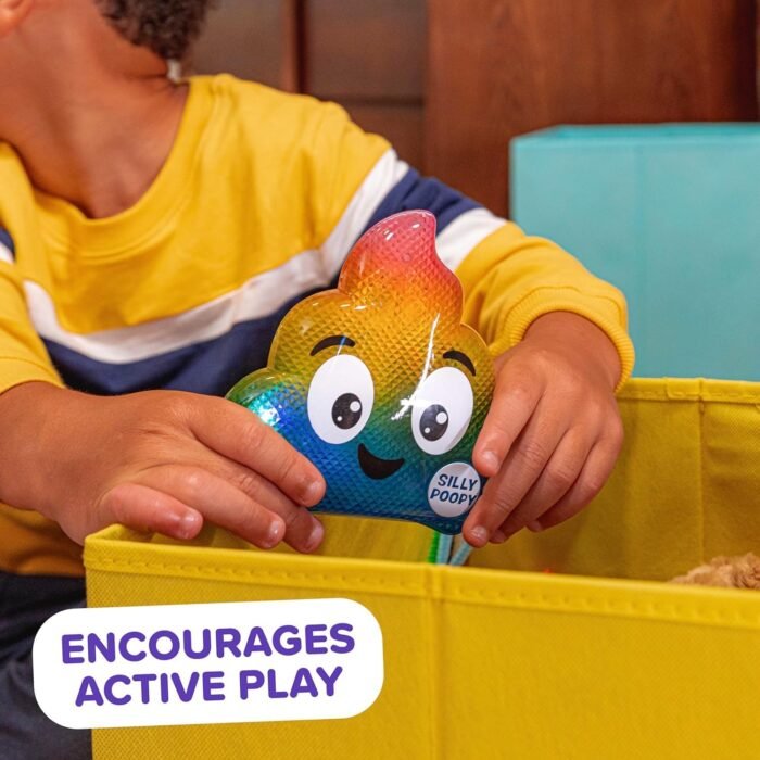 Silly Poopy's Hide & Seek by Relatable, The Talking, Singing, Rainbow Hide & Seek Toy, Fun Learning Toys for Toddlers, Interactive Toddler Toys, Hide and Seek Games, Includes Toy and 2 AA Batteries - Image 3