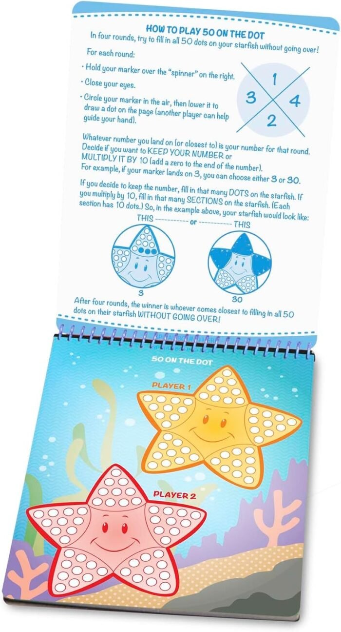 Melissa & Doug On the Go Game On! Reusable Games Wipe-Off Activity Pad Reusable Travel Toy with 2 Dry-Erase Markers - FSC Certified - Image 4