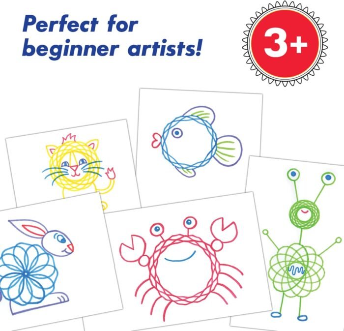 Spirograph Jr. — Jumbo Sized Gears Classic Retro Toy For Spiral Drawing Art Design Toy Kit for Smaller Hands — For Kids Ages 3 and Up - Image 4
