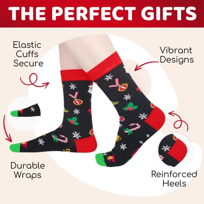 HAPPYPOP Christmas Gifts Stocking Socks For Men - Secret Santa Socks Xmas Stocking Stuffers For Him Dad Coach With Greeting Card - Image 4