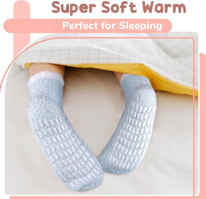Stocking Stuffers for Women Fuzzy Socks - Christmas Gifts for Mom Soft Fluffy Sock Slipper Gifts for Teen Girls Her - Image 4