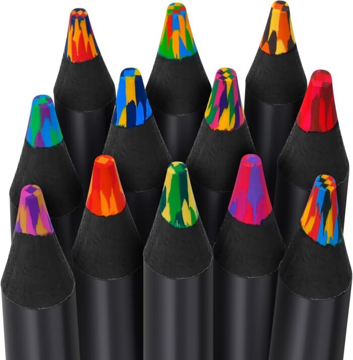 Stocking Stuffers for Kids, 12 Colors Rainbow Pencils, Valentines Day Gifts for Kids Adults, Teens Birthday Party Art Supplies, Christmas Gifts for Teenagers, Easter Basket Stuffers, Pre-sharpened