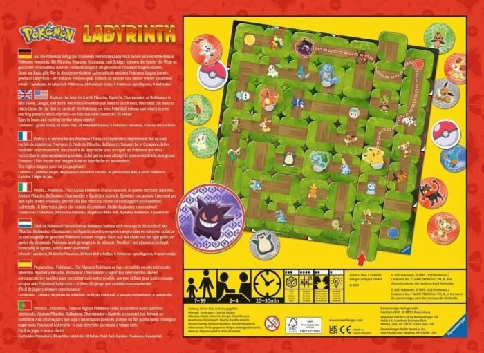 Ravensburger Pokemon Labyrinth - A Fun Family Board Game and Pokémon Toy for Kids & Adults | Age 7 & Up | Great Pokémon Gift | Engaging Gameplay | High Replay Value | 2 - 4 Players - Image 3