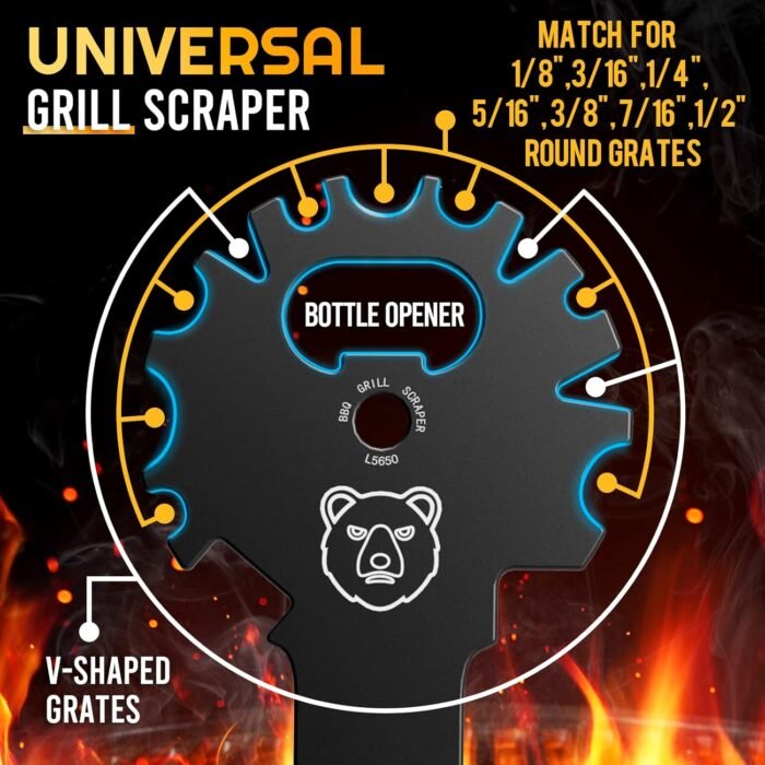 Grilling Gifts for Men Stocking Stuffers BBQ Grill Scraper: Women Gifts for Christmas Grill Accessories Cleaner Scraper Cool Stuff Gadgets for Teens Adults Husband Dad Birthday Gifts Kitchen Gadgets - Image 4