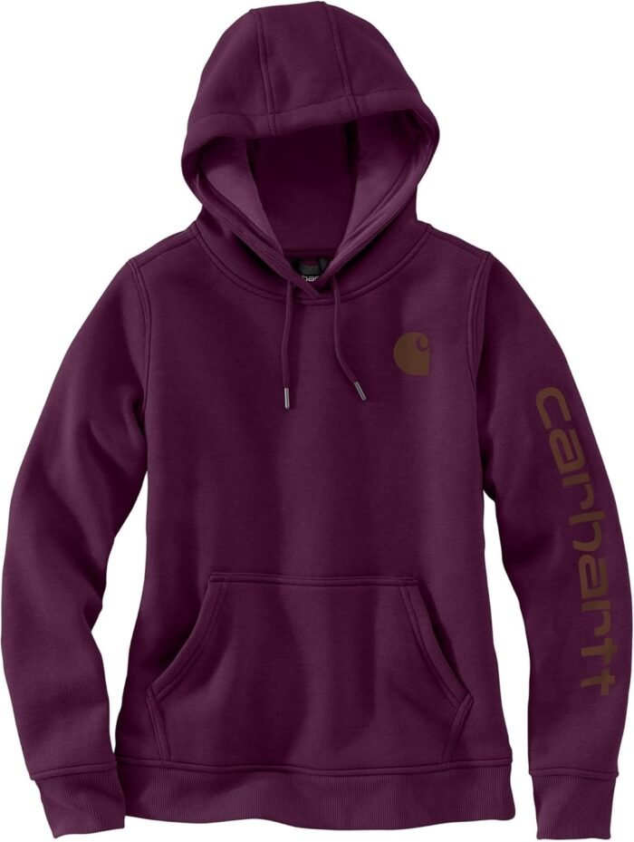 Carhartt Women's Relaxed Fit Midweight Logo Sleeve Graphic Sweatshirt - Image 2