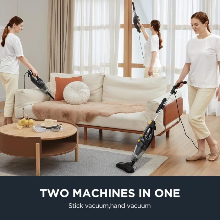 Eureka Blaze Stick Vacuum Cleaner, Powerful Suction 3-in-1 Small Handheld Vac with Filter for Hard Floor Lightweight Upright Home Pet Hair, Dark Black - Image 2