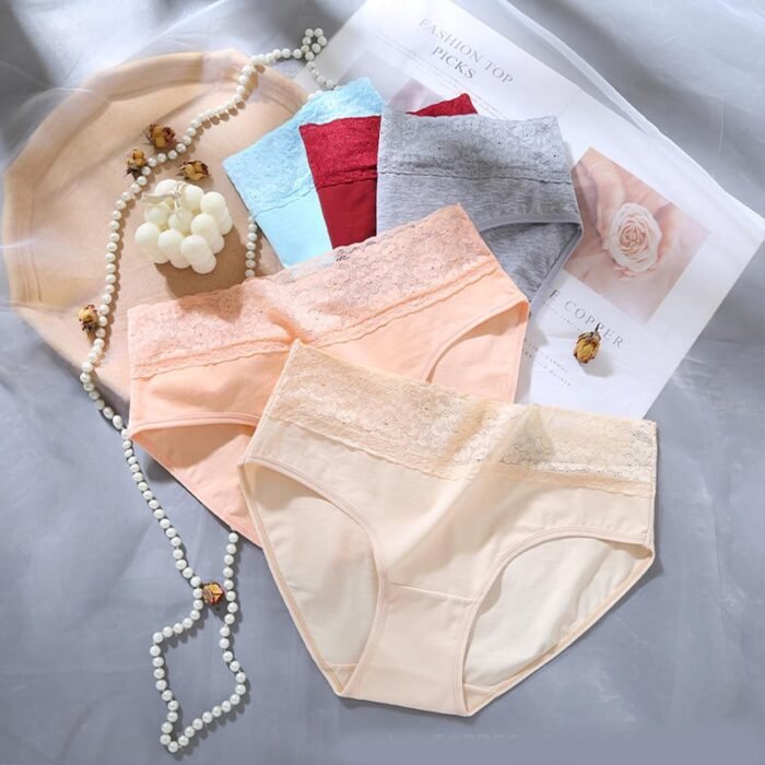 Cameway 5 Pack Womens Underwear Cotton Bikini Panties Lace Soft Hipster Panty Ladies Stretch Full Briefs - Image 5