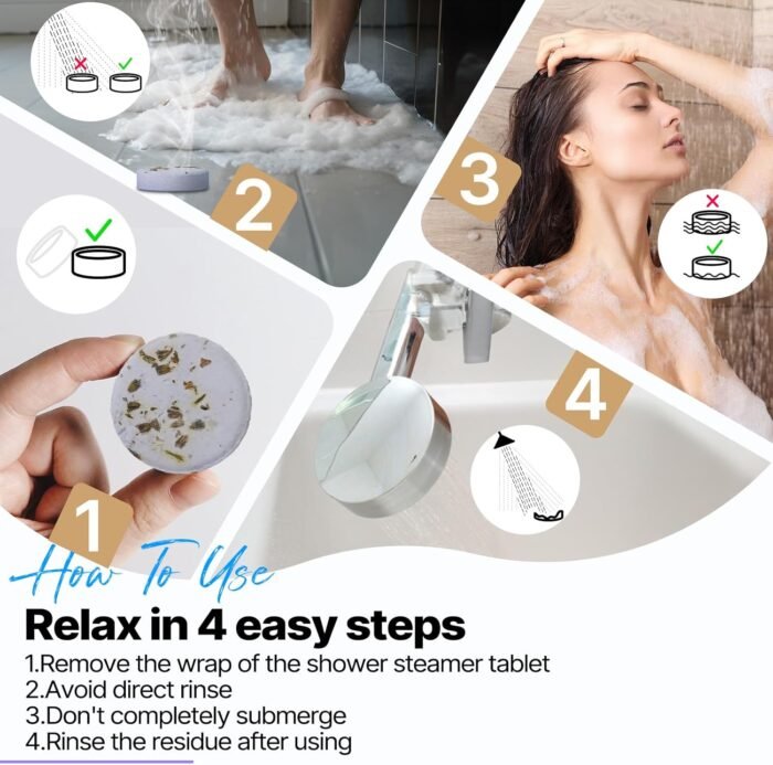 Bath Bombs Aromatherapy Birthday Gifts for Women - SWCANDY 8 Pcs Stocking Stuffers Christmas Gifts for Mom Men Teen Adults Self Care Shower Steamers with Natural Essential Oils Relaxation Home SPA - Image 7