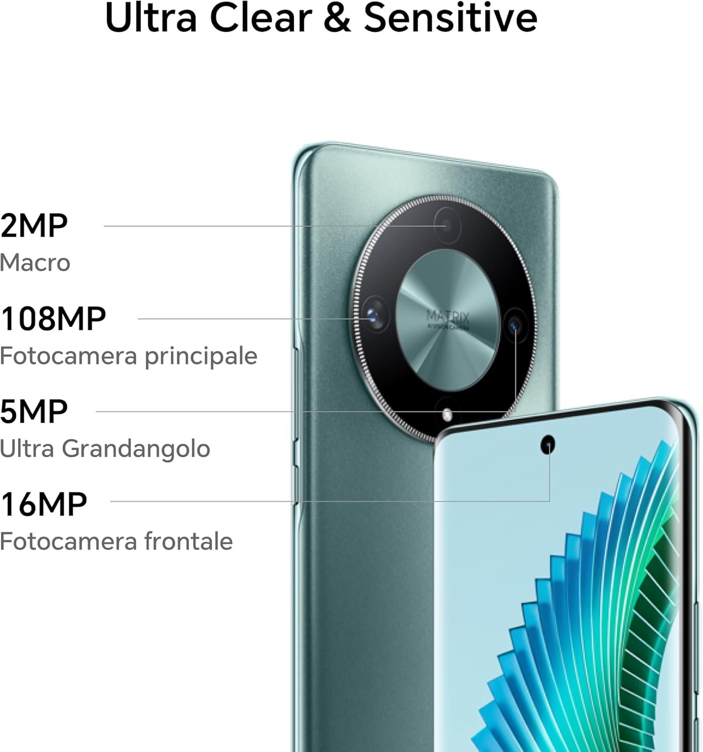 Honor Magic6 Lite Dual-SIM 256GB ROM + 8GB RAM (Only GSM | No CDMA) Factory Unlocked 5G Smartphone (Emerald Green) - International Version - Image 4