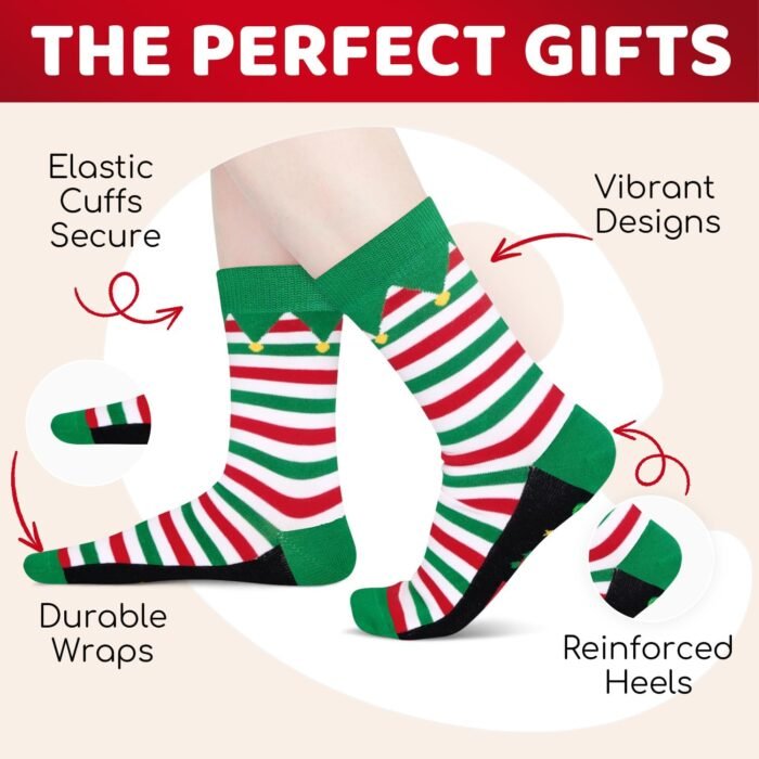 HAPPYPOP Christmas Gifts For Her Women - Christmas Gifts For Sister Aunt Wife Mom Grandma, Mother Grandmother Christmas Socks - Image 3