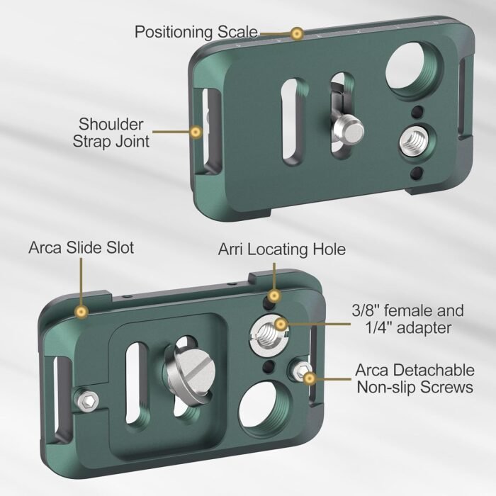 MINIFOCUS Quick Release Plate, 70mm Universal Camera Arca Swiss Plates with Wide D Stainless Steel Screw/Arca-Swiss Dovetail for DSLR Camera Tripod Ballhead - Image 4