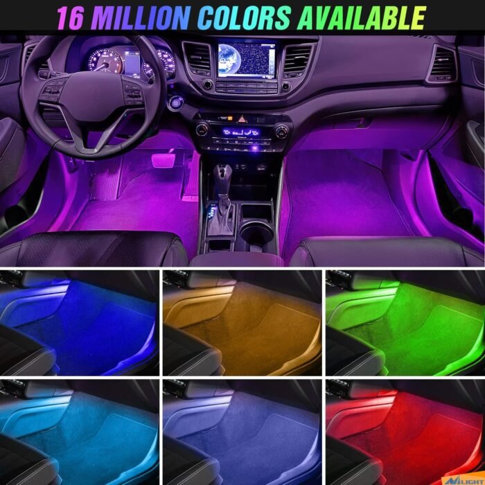 Nilight RGB LED Car Interior Stripe Light with APP Control Multicolor Music Sync Mode Waterproof Car Under-Glow Lighting Lamp Kits Universal Cars Truck ATV UTV - Image 7